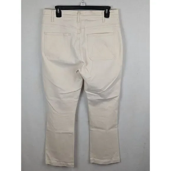 Mother Hustler Patch Pocket Flood Jeans in Act Natural Women's Size 31